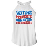 Voting Prevents Unwanted Presidencies Women's Perfect Tri Rocker Tank