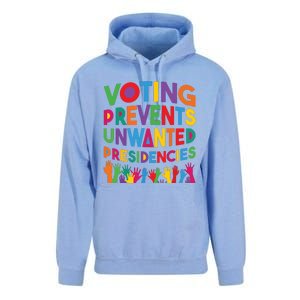 Voting Prevents Unwanted Presidencies Funny Saying Quote Unisex Surf Hoodie