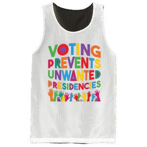 Voting Prevents Unwanted Presidencies Funny Saying Quote Mesh Reversible Basketball Jersey Tank