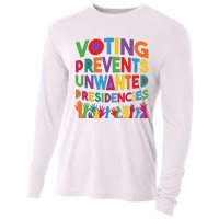 Voting Prevents Unwanted Presidencies Funny Saying Quote Cooling Performance Long Sleeve Crew