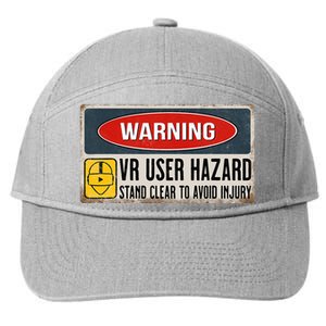 Vr Player Virtual Reality User Hazard Gamer 7-Panel Snapback Hat