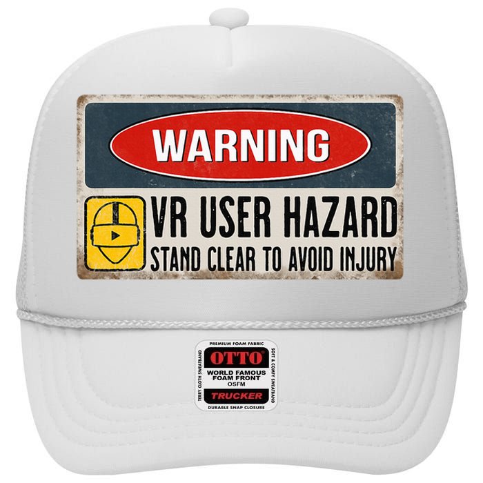 Vr Player Virtual Reality User Hazard Gamer High Crown Mesh Back Trucker Hat