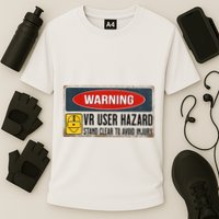 Vr Player Virtual Reality User Hazard Gamer Cooling Performance Crew T-Shirt