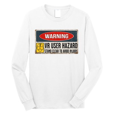 Vr Player Virtual Reality User Hazard Gamer Long Sleeve Shirt