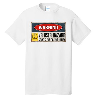 Vr Player Virtual Reality User Hazard Gamer Tall T-Shirt