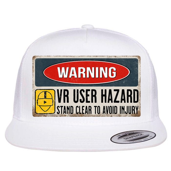 Vr Player Virtual Reality User Hazard Gamer Flat Bill Trucker Hat