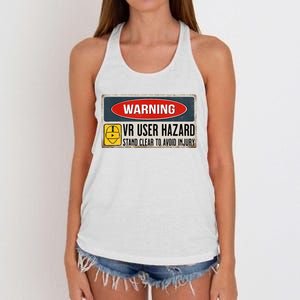 Vr Player Virtual Reality User Hazard Gamer Women's Knotted Racerback Tank