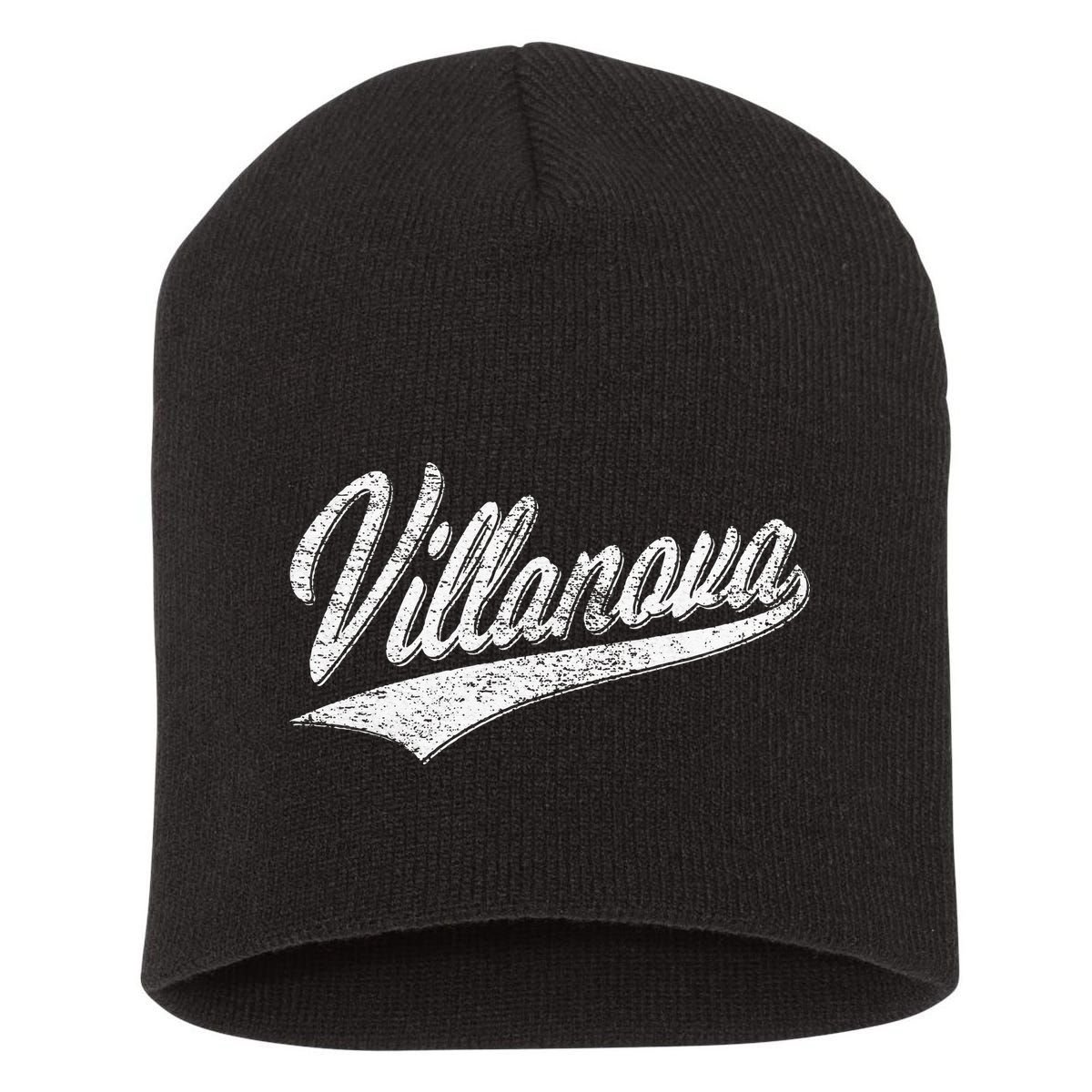 VILLANOVA PENNSYLVANIA VARSITY SCRIPT JERSEY STYLE Short Acrylic Beanie