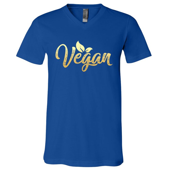 Vegan Power Vegetarian Be Veggie Vegan Gift V-Neck T-Shirt