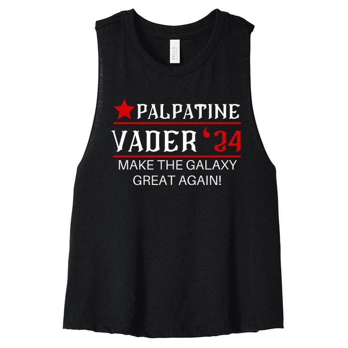 Vote Palpatine Vader In 2024 Women's Racerback Cropped Tank