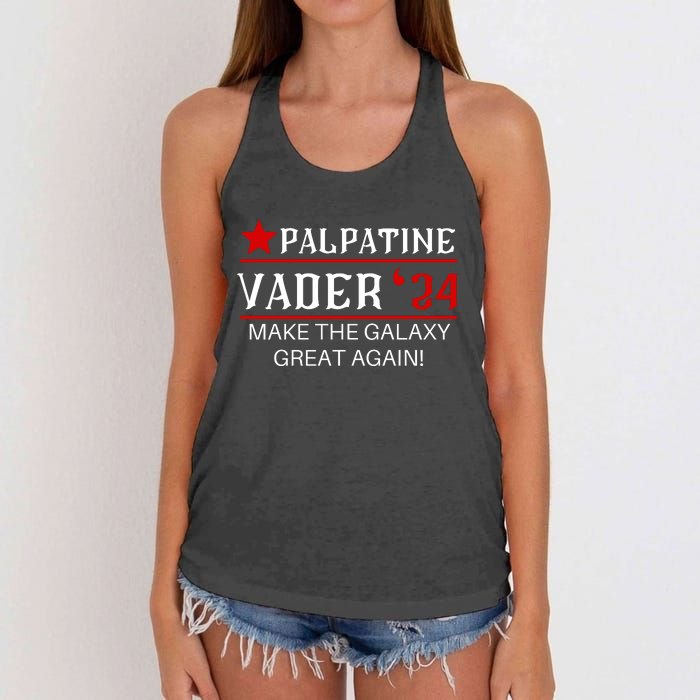 Vote Palpatine Vader In 2024 Women's Knotted Racerback Tank