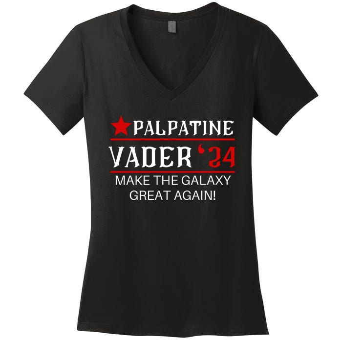 Vote Palpatine Vader In 2024 Women's V-Neck T-Shirt