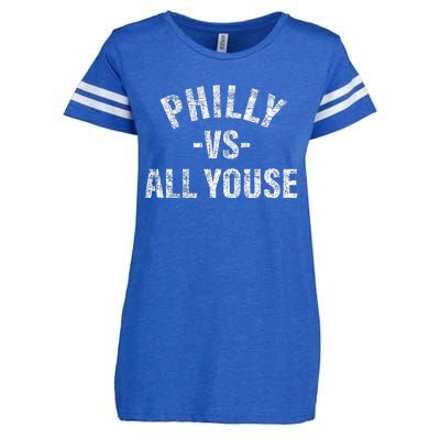 Vintage Philly vs All Youse Funny Philadelphia slang retro Enza Ladies Jersey Football T-Shirt