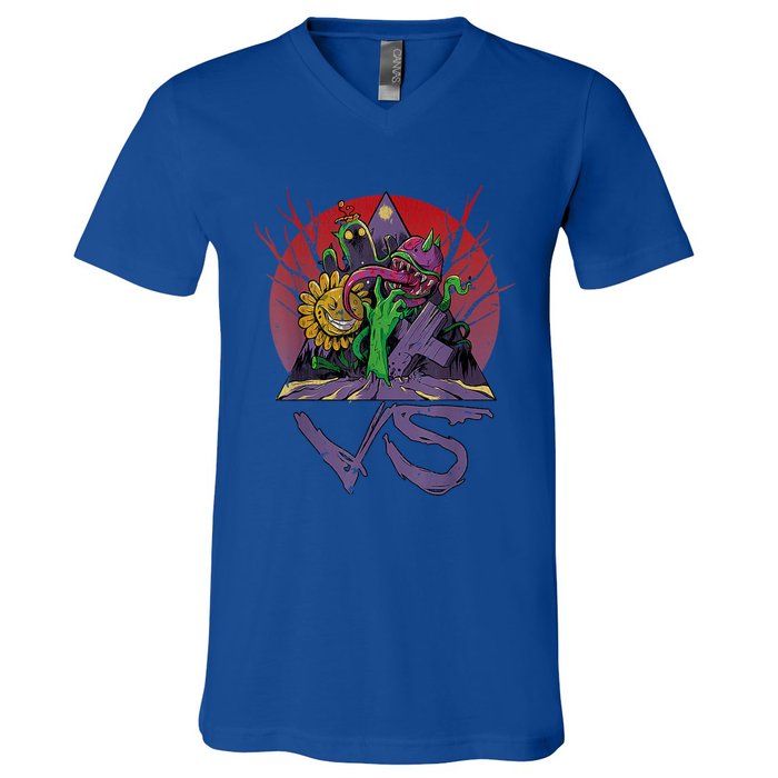 Vintage Plants Vs Zombies 1 V-Neck T-Shirt