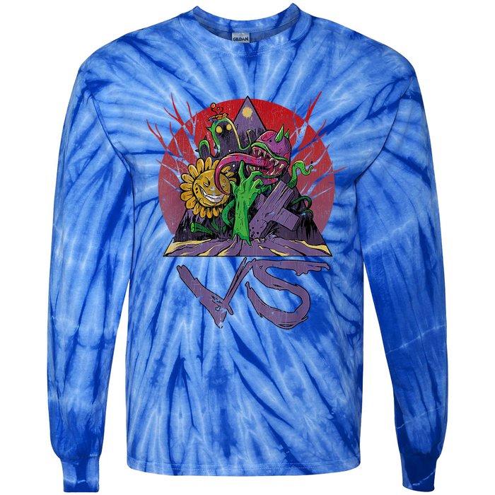 Vintage Plants Vs Zombies 1 Tie-Dye Long Sleeve Shirt