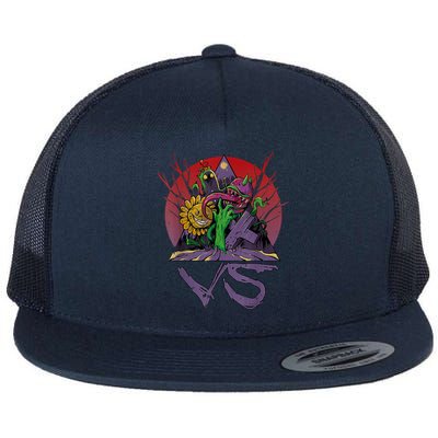 Vintage Plants Vs Zombies 1 Flat Bill Trucker Hat