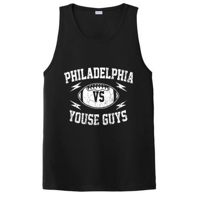 Vintage Philadelphia Vs Youse Guys Funny Philly Slang Retro PosiCharge Competitor Tank