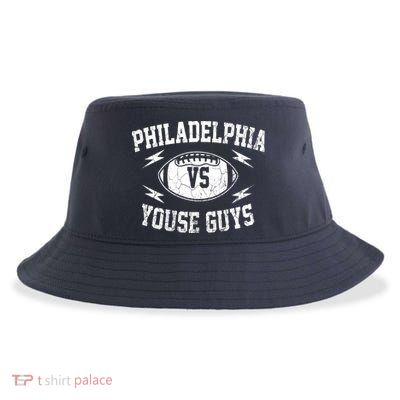 Vintage Philadelphia Vs Youse Guys Funny Philly Slang Retro Sustainable Bucket Hat