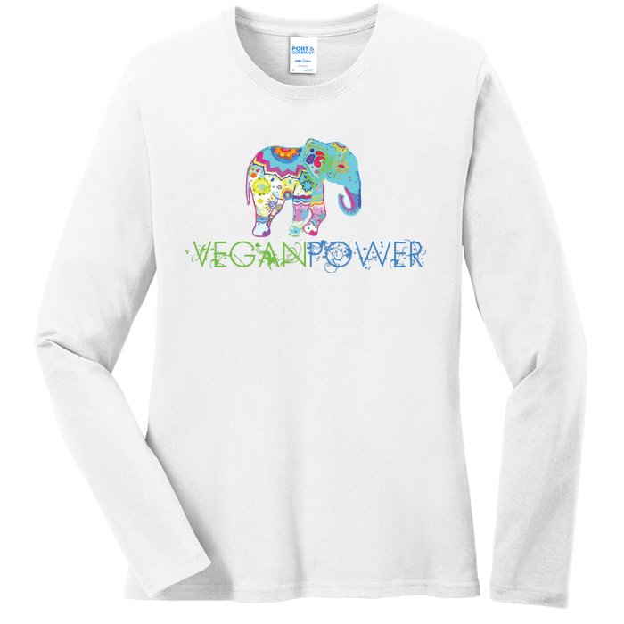 Vegan Power Vegan Shirts Vegan Activism Vegan Shirts Ladies Long Sleeve Shirt