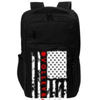 Volleyball Player Vintage American Flag Impact Tech Backpack