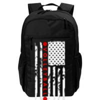 Volleyball Player Vintage American Flag Daily Commute Backpack