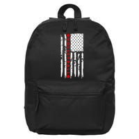 Volleyball Player Vintage American Flag 16 in Basic Backpack