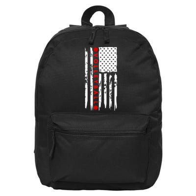 Volleyball Player Vintage American Flag 16 in Basic Backpack