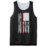 Volleyball Player Vintage American Flag Mesh Reversible Basketball Jersey Tank