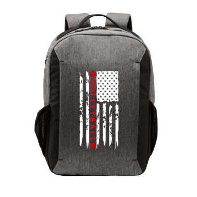 Volleyball Player Vintage American Flag Vector Backpack