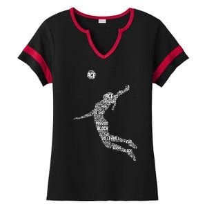 Volleyball Player Ladies Halftime Notch Neck Tee