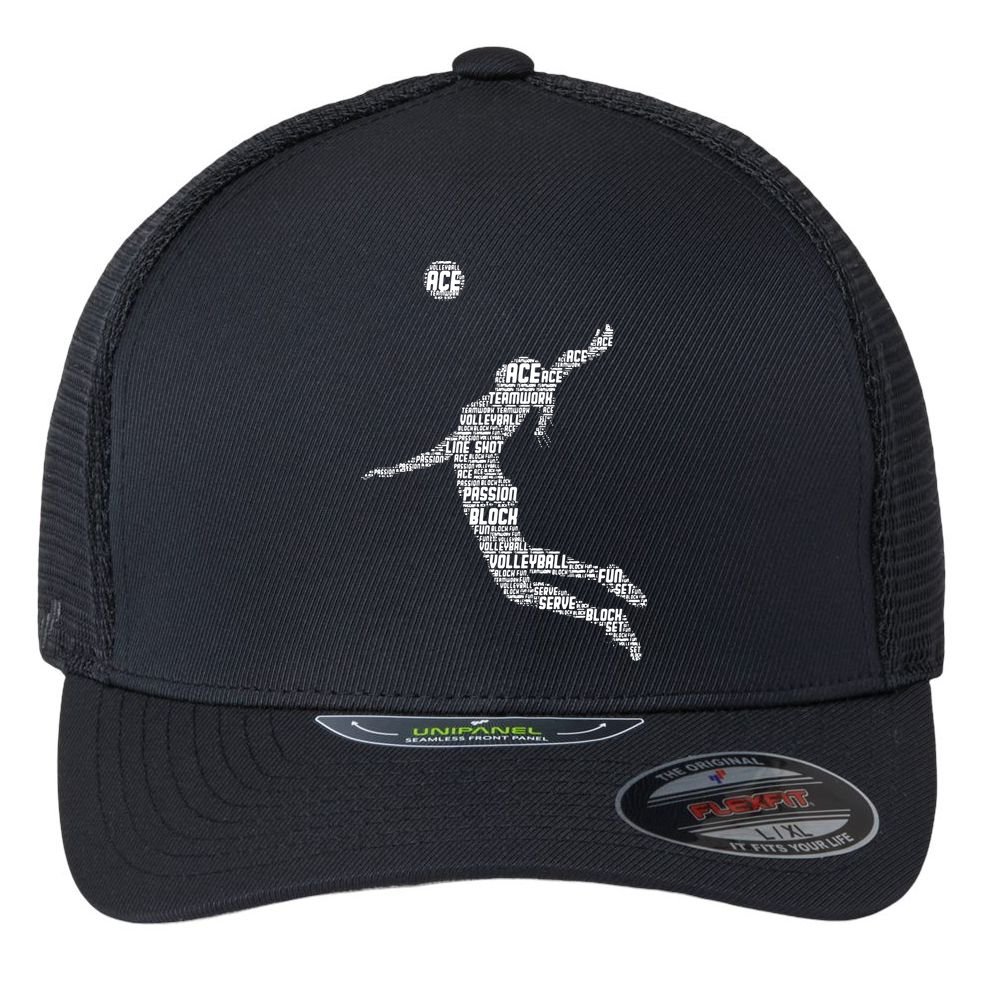 Volleyball Player Flexfit Unipanel Trucker Cap