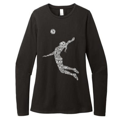 Volleyball Player Womens CVC Long Sleeve Shirt