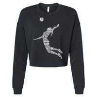 Volleyball Player Cropped Pullover Crew