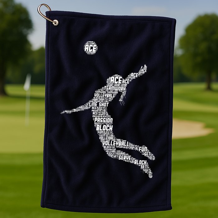 Volleyball Player Golf Towel