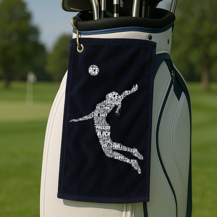 Volleyball Player Golf Towel