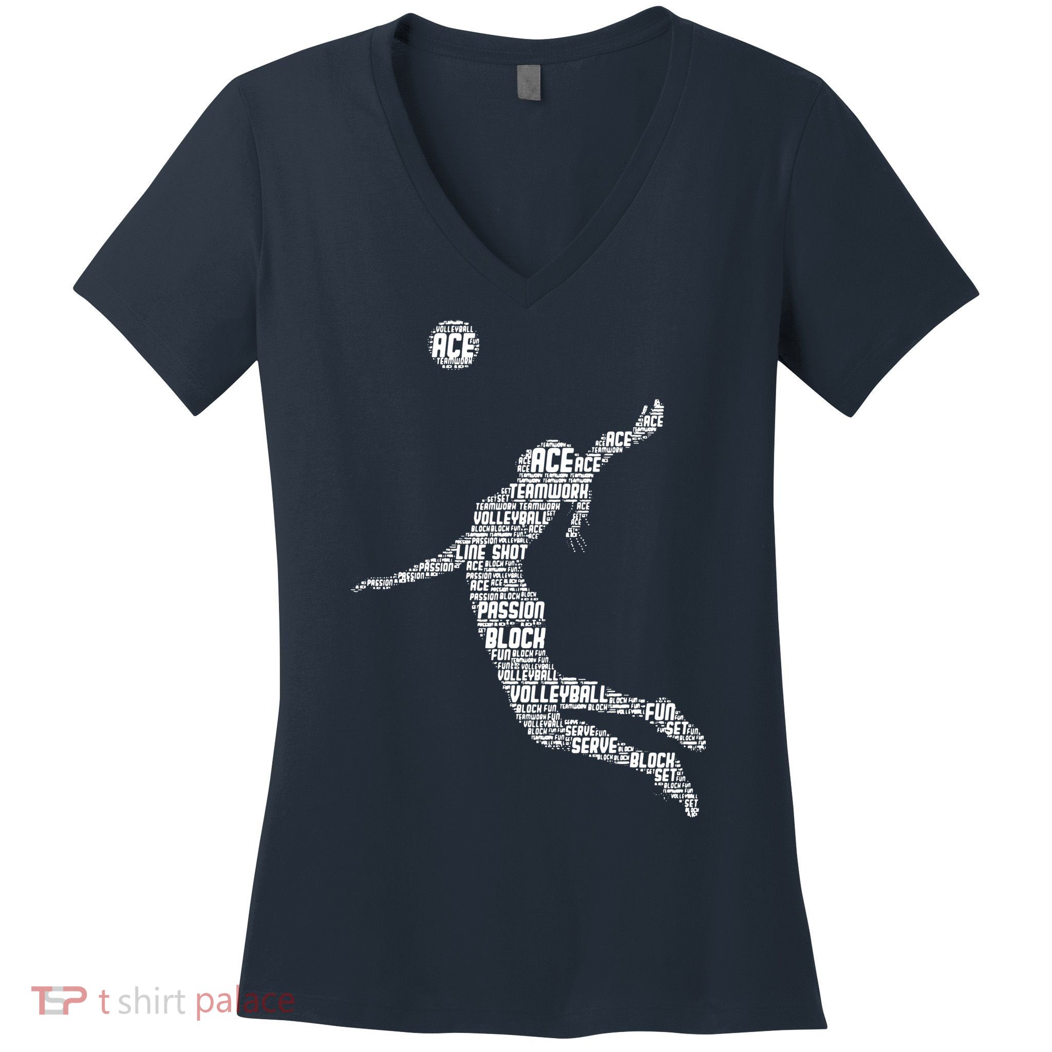 Volleyball Player Women's V-Neck T-Shirt