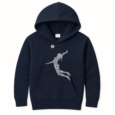 Volleyball Player Kids Hoodie