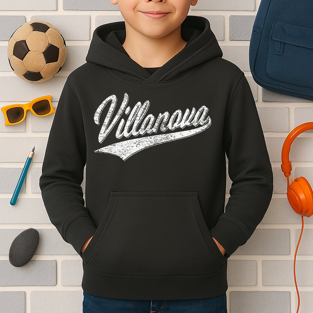 VILLANOVA PENNSYLVANIA VARSITY SCRIPT JERSEY STYLE Kids Hoodie