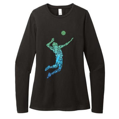 Volleyball Player Womens CVC Long Sleeve Shirt