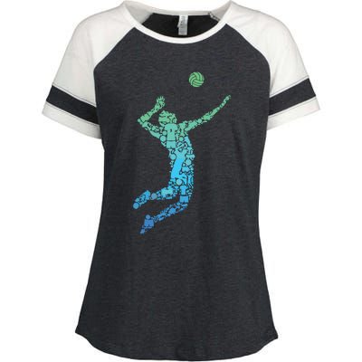 Volleyball Player Enza Ladies Jersey Colorblock Tee