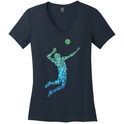 Volleyball Player Women's V-Neck T-Shirt