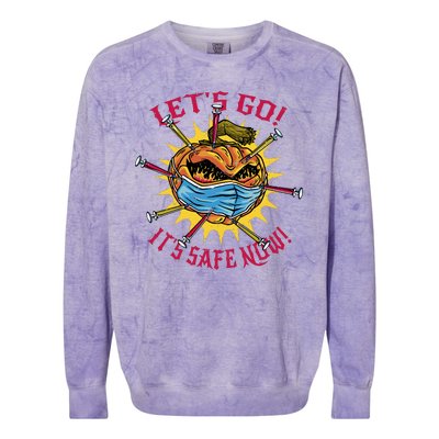 Vaccinated Pumpkin Colorblast Crewneck Sweatshirt