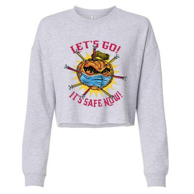 Vaccinated Pumpkin Cropped Pullover Crew