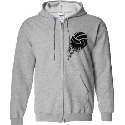 Volleyball Player Full Zip Hoodie