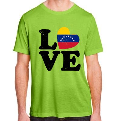 Venezuela Proud Venezuela Flag Love Heart Gift Adult ChromaSoft Performance T-Shirt