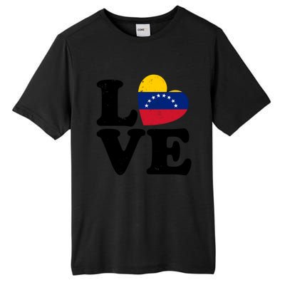 Venezuela Proud Venezuela Flag Love Heart Gift Tall Fusion ChromaSoft Performance T-Shirt