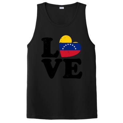 Venezuela Proud Venezuela Flag Love Heart Gift PosiCharge Competitor Tank