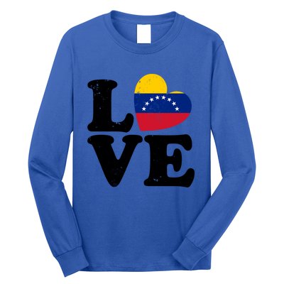 Venezuela Proud Venezuela Flag Love Heart Gift Long Sleeve Shirt