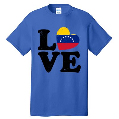 Venezuela Proud Venezuela Flag Love Heart Gift Tall T-Shirt