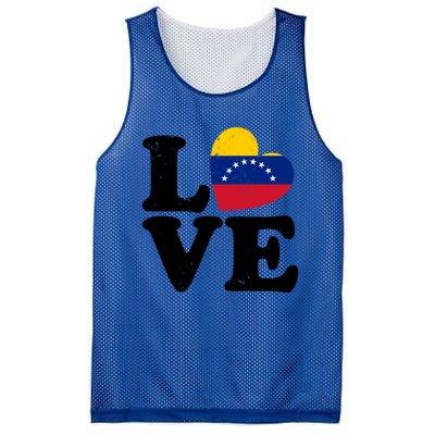 Venezuela Proud Venezuela Flag Love Heart Gift Mesh Reversible Basketball Jersey Tank